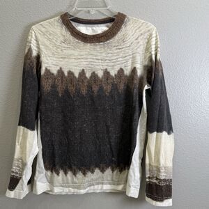 Maison Martin Margiela x H&M Collab TEE Shirt Long Sleeve XS Brown Tan Flaw